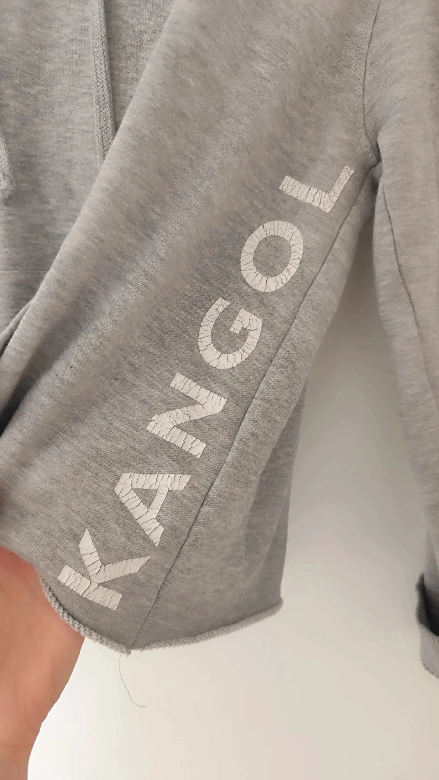 Women's gray mid-length hoodie sweatshirt size 38 - Kangol – photo 3